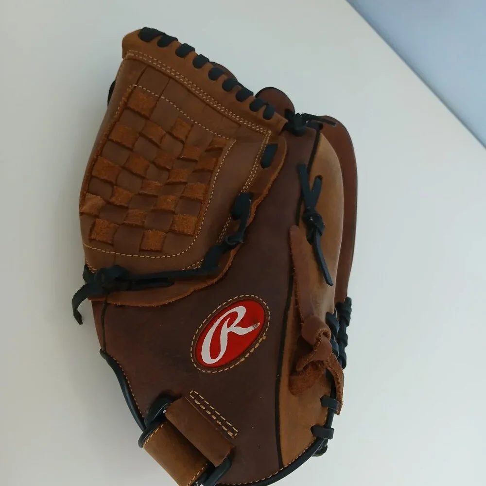 Rawlings Baseball Glove Mitt RBG36TBR 12.5 inch leather Shell - Picture 2 of 7